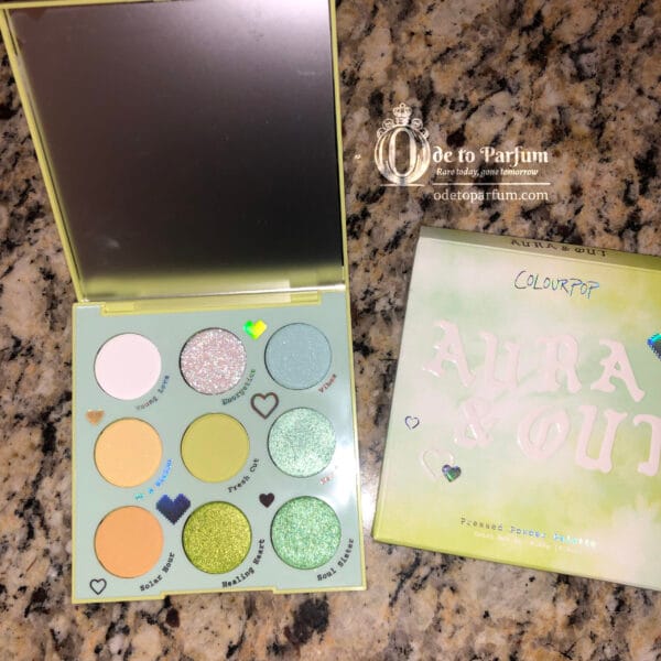 colourpop mint blue yellow aura & out