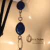 Blue and Silver Necklace Long Statement Comfortable