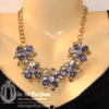 blue flower necklace