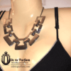90s Necklace Chunky Square Vintage Chain 80s