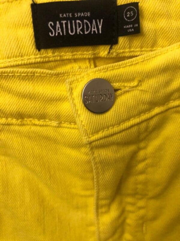 m93260874380_5 Size 25 Jeans KATE SPADE SATURDAY Yellow