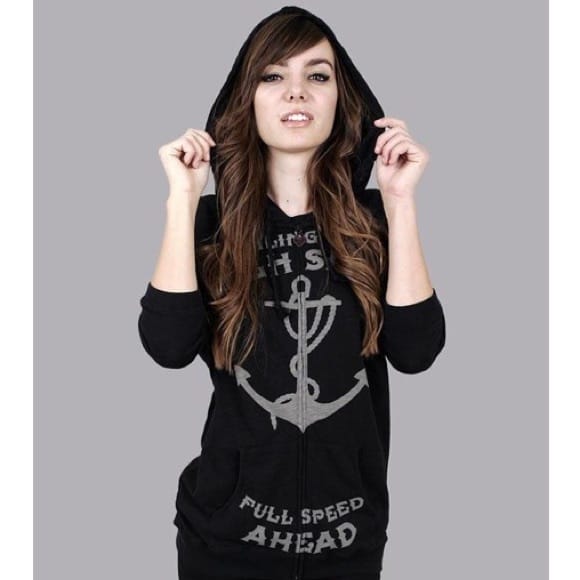 ABBEY DAWN Avril Lavigne Black Pirate Hoodie 🏴‍☠️RARE🏴‍☠️