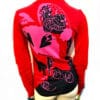 Red Sweater PARAMITA Hearts Spades Sz Large