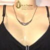 MONET Necklace Classic Twist Wave Silver Vintage