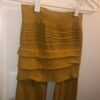 Y2K Foldover Leggings British Vintage Mustard Layered NEXT