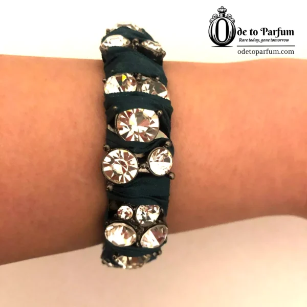 green bracelet J Crew with rhinestones
