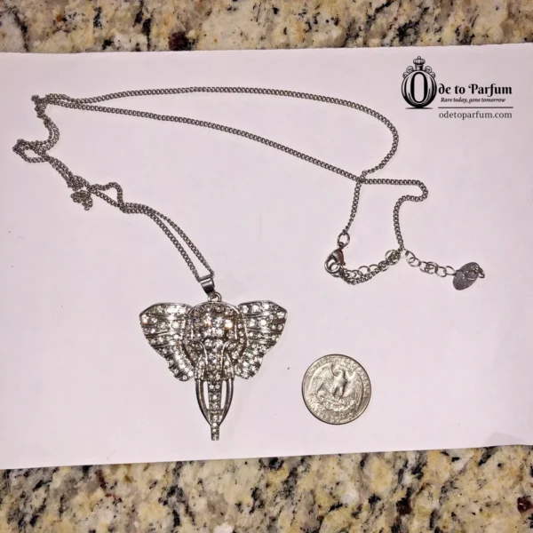 silver elephant necklace