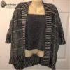 ALICE + OLIVIA Sweater Nera Black White Rib