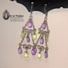 purple earrings