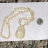 Carved Bone Necklace Beaded Handmade Elephant 🐘
