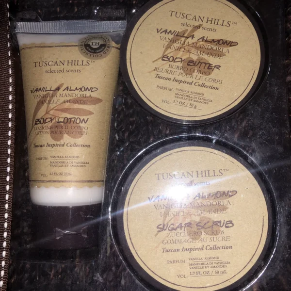 Bath Set Tuscan Hills Almond Vanilla Gift Set ~ Relax