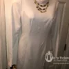 AMINA MUADDI x WOLFORD White Slit Dress - Size Medium