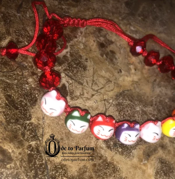 Cat Bracelet😻Kawaii Handpainted Red Cute Adjustable