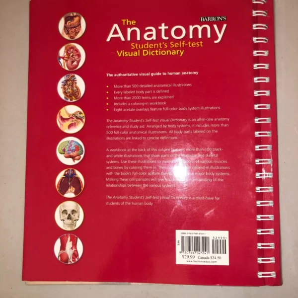 Anatomy Book Visual Dictionary⚕️Barron's