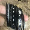 s-l1600 black and silver bracelet set