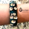 green bracelet J Crew with rhinestones