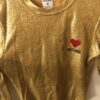 s-l1600 (2) Vintage MOSCHINO Bodysuit Logo 90's Gold Women’s Top