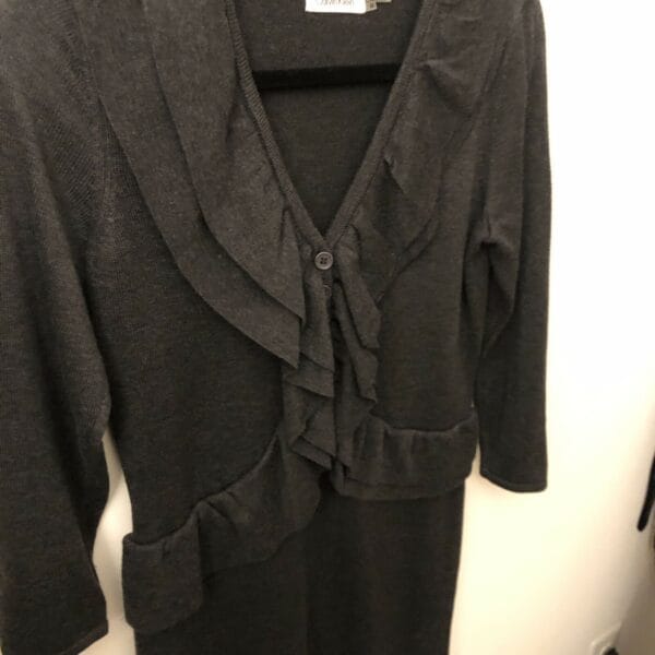 Sweater Dress CALVIN KLEIN Gray Career Sz Medium