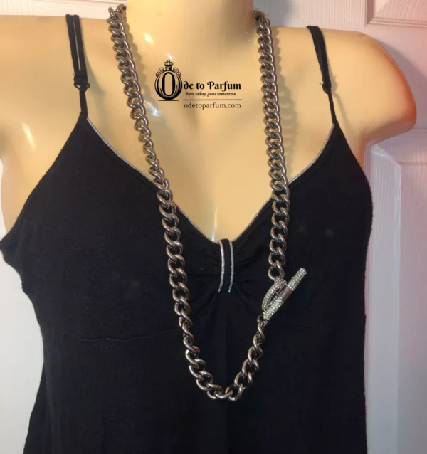 JUICY COUTURE Necklace Silver Chunky Pavé 👑 RARE