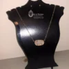 Kendra Scott ELISA Necklace Iridescent Drusy 14k Gold Plated