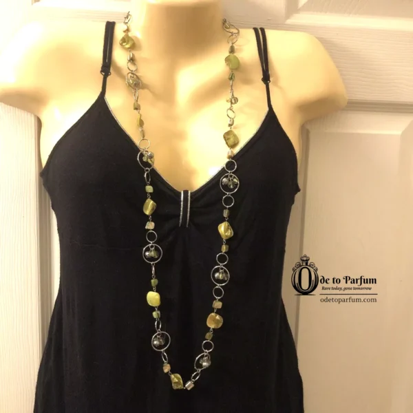 Boho Style Necklace Natural Shell Green Long