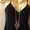 Antique Look Silver Boho Ancient Necklace
