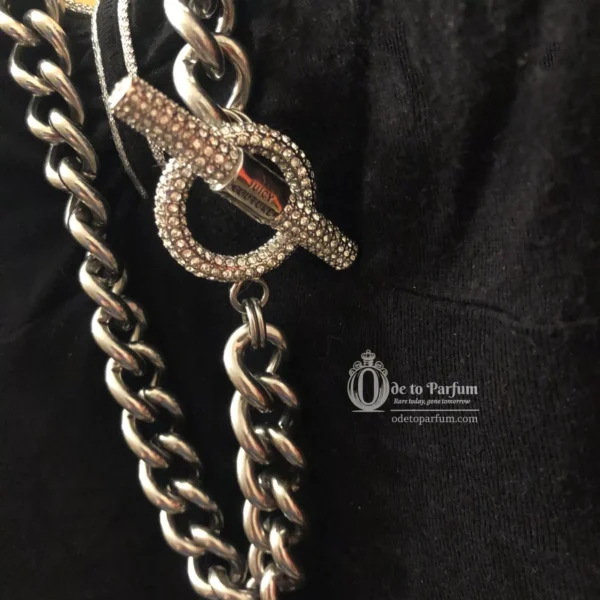 JUICY COUTURE Necklace Silver Chunky Pavé 👑 RARE
