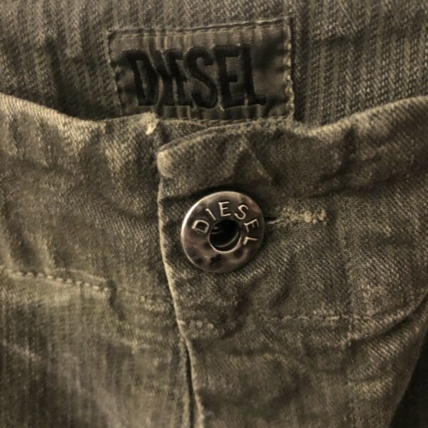 DIESEL Shorts Women Green Safari Camo Jeans