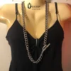 JUICY COUTURE Necklace Silver Chunky Pavé 👑 RARE
