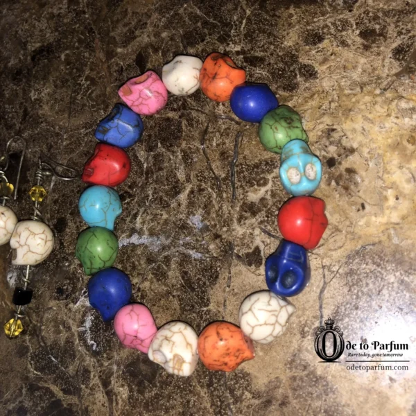 Pastel Goth Jewelry Skulls Bracelet Earrings
