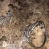 Gothic Jewelry ☠️ Skeleton Hand Earrings Bracelet Set