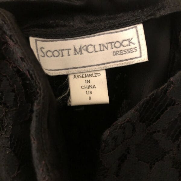 Black Lace Dress SCOTT MCCLINTOCK Vintage Early 90s!