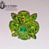 Green Ring Large Rhinestone Gems Adjustable