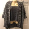 ALICE + OLIVIA Sweater Nera Black White Rib