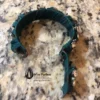 green bracelet J Crew with rhinestones open