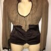 Corset Top with Ruffle Collar Y2K Size L VINTAGE LVL X