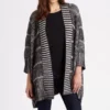 ALICE + OLIVIA Sweater Nera Black White Rib