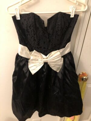 black lace dress