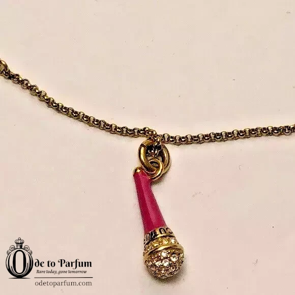Juicy Couture Necklace Pink Microphone VTG
