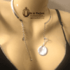 TRACI LYNN Jewelry Y-Drop Pavé Disc Choker