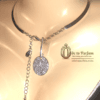 TRACI LYNN Jewelry Y-Drop Pavé Disc Choker