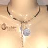 TRACI LYNN Jewelry Y-Drop Pavé Disc Choker