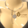 TRACI LYNN Jewelry Y-Drop Pavé Disc Choker