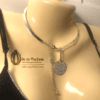 TRACI LYNN Jewelry Y-Drop Pavé Disc Choker