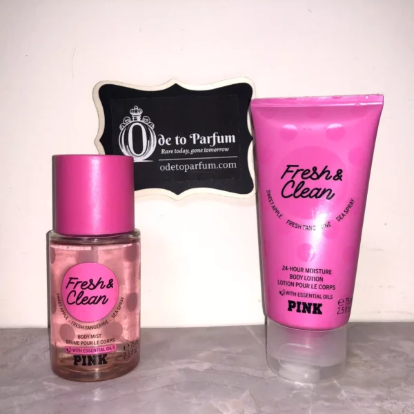 Pink FRESH & CLEAN Body Mist & Lotion Victoria’s Secret