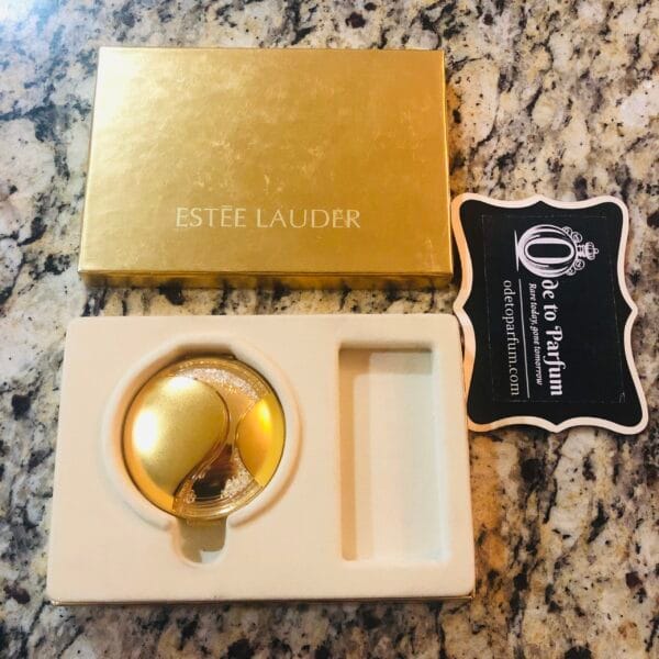 vintage compact estee lauder golden millennium lucidity powder