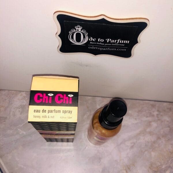chi chi perfume honey milk & nut top of box