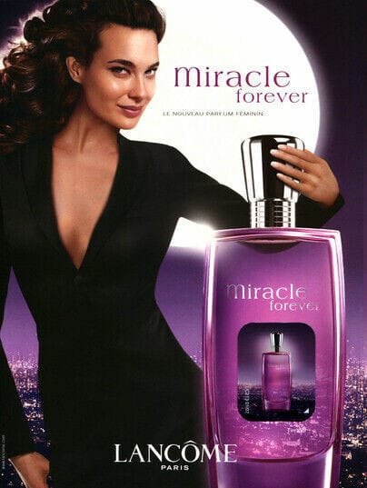discontinued perfume lancome miracle forever ad