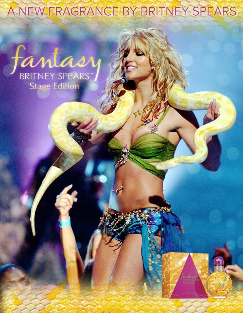 Britney Spears python snake ad