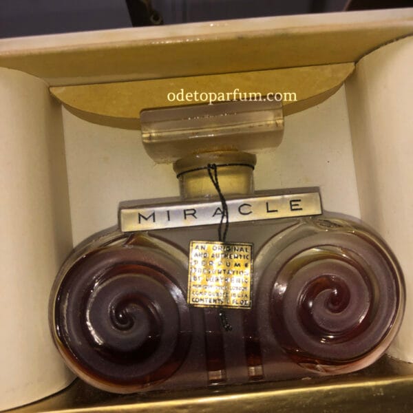lentheric miracle perfume in box, close-up photo
